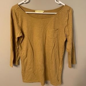 Burnt Orange Pocket Long Sleeve Tee